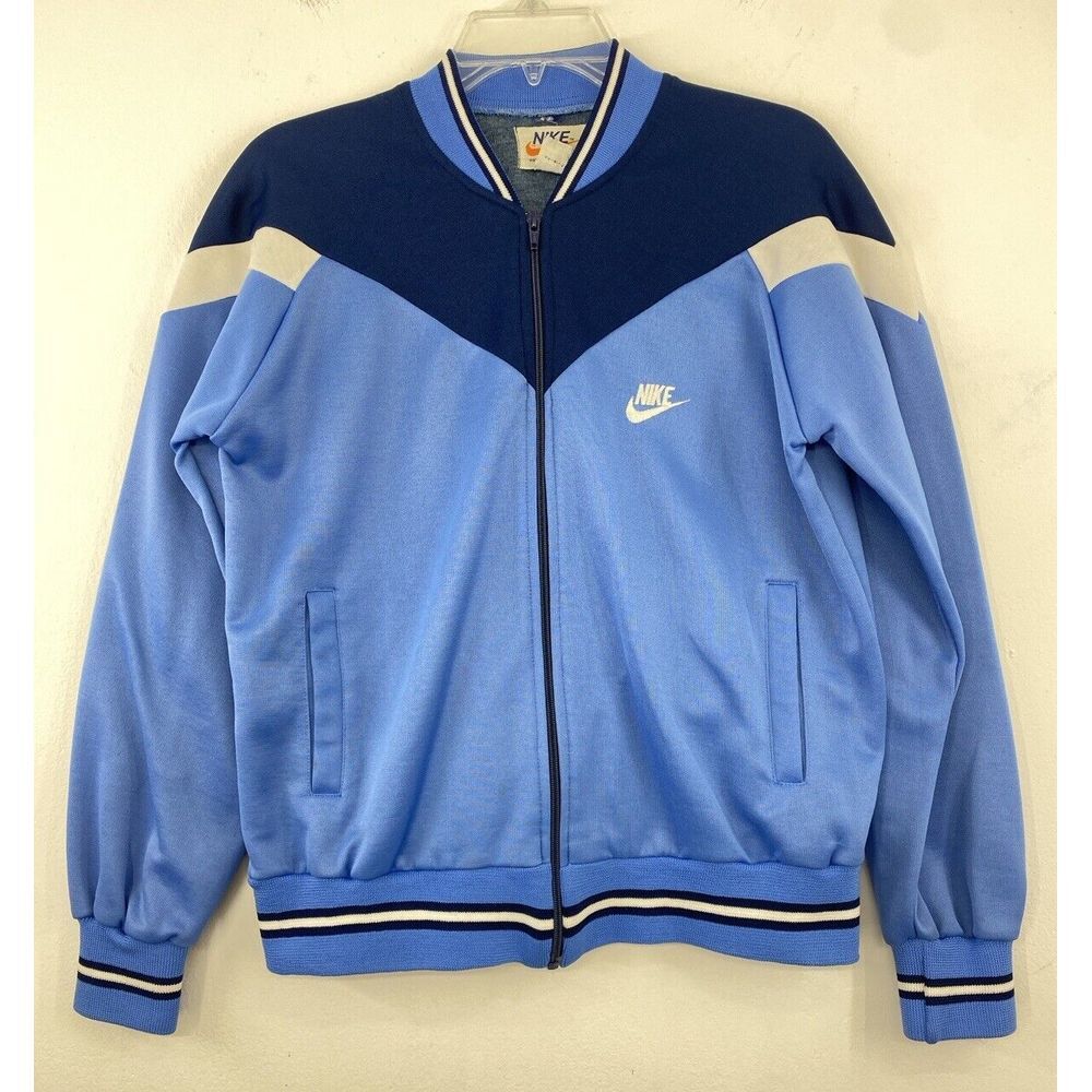 Vtg 80's Nike Track Jacket Woman's Medium Color‎ Block Full Zip
